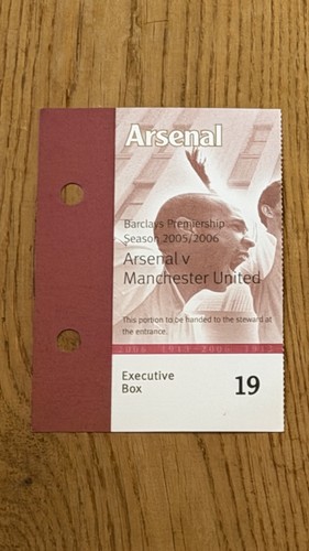 Ticket 2005 arsenal v - 2005/06,