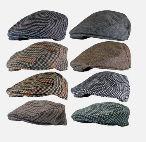 Tweed check flat - tweed, cap