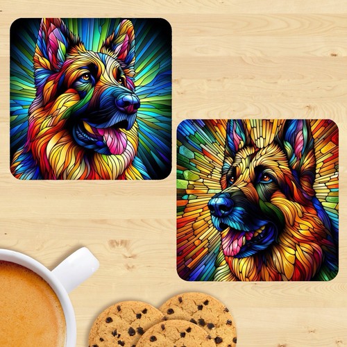 German shepherd dog stained - shepherd,