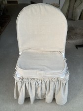 Antique White Wicker Nursery Chair With Drawer & Covers