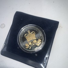 2013 Gold Plated Silver Proof Five Pound Coin £5 - The Jersey Coronation Jubilee