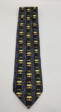 Guinness By Night Pure Silk Tie By Traditional Craft Black Grey & Blue Brewriana
