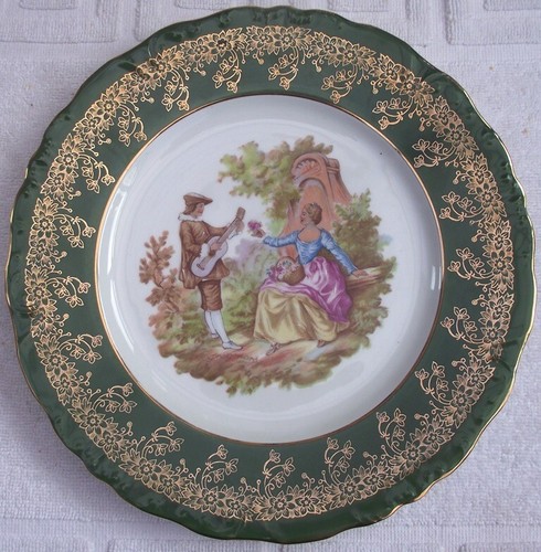 Reine limoges plate - limoges,