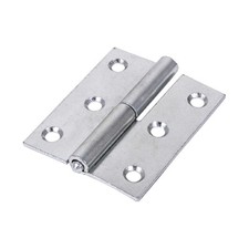 LIFT OFF DOOR BUTT HINGES - RIGHT HAND - 75 MM ZINC