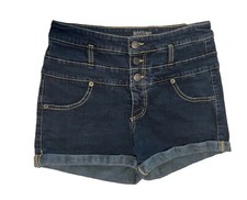 Mossimo Women's High Rise Cuffed Blue Jean Shorts Size 10