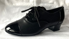 Mens Black Cuban Heel Latin, Ballroom, Salsa, Tango Dance Shoes - UK Sizes 7-12