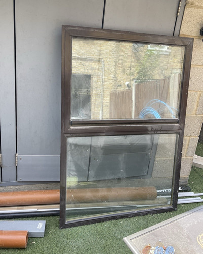 Window brown aluminium - window,