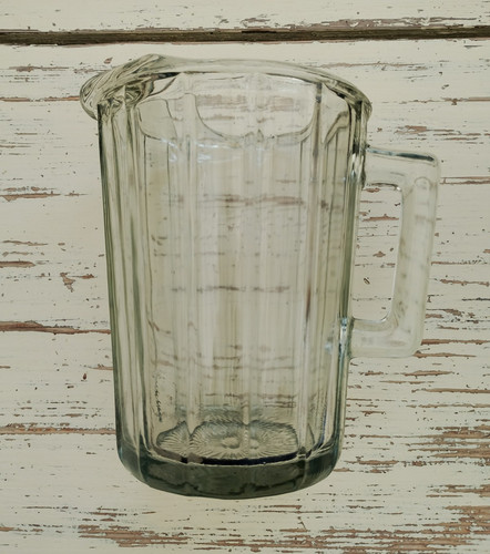 Vintage clear fluted glass - fluted,