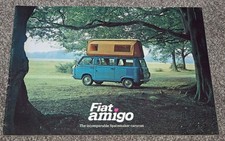 Fiat Amigo Spacemaker Motor Caravan / Camper UK Sales Brochure 1976 for 1977MY