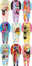 Girl's Character Fleece All in One Pyjamas/ Sleepsuits/ PJs Sizes 1-10 Years