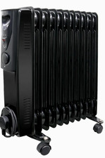 13 Fin Oil Filled Radiator 3000W Electric Portable Heater 3 Heat Thermostat UK
