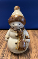 Pottery Snowman Ornament -