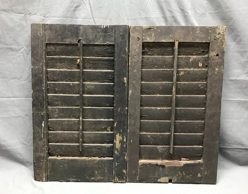 Antique pair small - window, wood