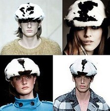 $1,695 Burberry Prorsum MINK Fur Calf Leather S Flat Cap Hat Men Women Cool Gift