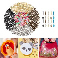 500Pcs Paper Fasteners Metal