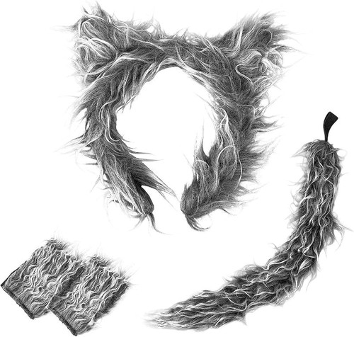 3pcs wolf costume - wolf, accessory