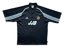 Wigan Warriros 2001/2002 Away Adidas Black Rugby Shirt Jersey Mens Size Large