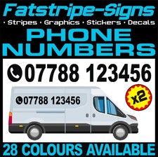 VAN PHONE NUMBERS PAIR STICKER