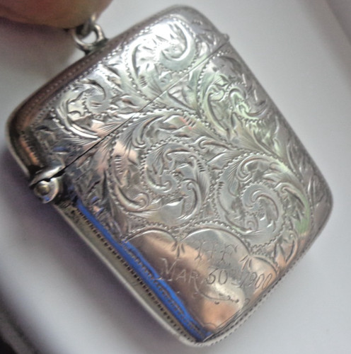 Silver vesta match safe - silver,