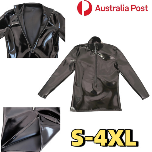 Cloth latex clothing shiny - shiny, zip