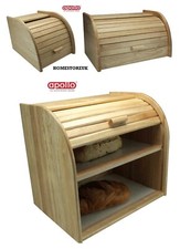 BREAD BIN BEECH WOOD WOODEN