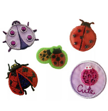 Habico Ladybird Bug Wildlife Animal Insect Iron-On Motif Patch Child / Adult