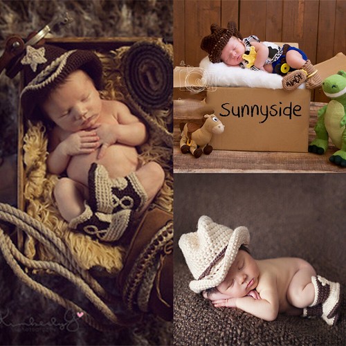 Lovely cowboy newborn baby boy - newborn,