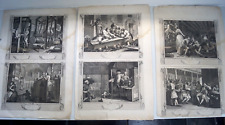 Antique Prints Hogarth Engraving Industry and Idleness Circa 1747