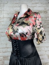 Floral Slippery Shiny Satin