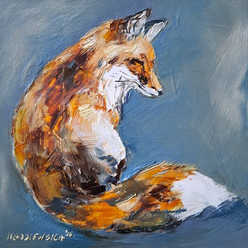 Original fox oil painting - original,