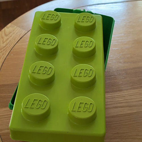 Lego green storage brick box - lego,
