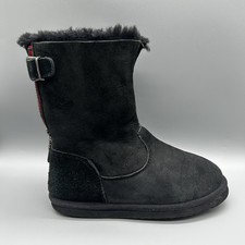 J.U.S.T Sheepskin Inuit Snow Boots Snug Black Womens Uk 6 Eu 39