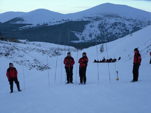 Photo avalanche probing - photo, a3