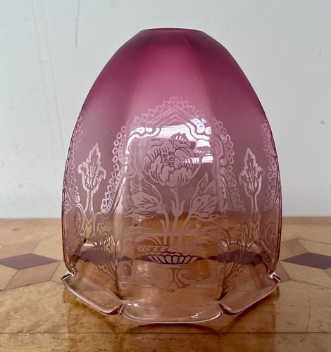 Antique acid etched cranberry - acid,