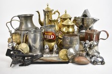 Vintage Metalware Job Lot 9.1kg Serving Drinkware Decorative Brass Copper