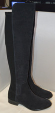 Clarks Caddy Belle Over-The-Knee Boots Navy Suede, Size 5 D VGC