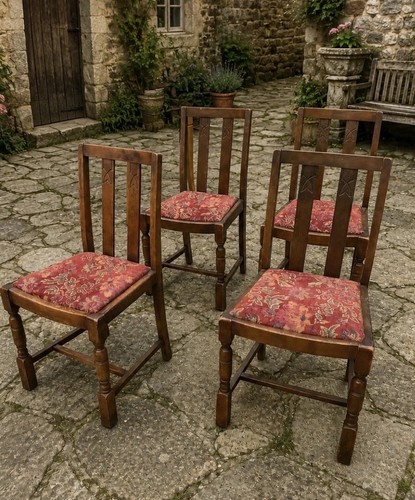 Antique oak set four - antique,