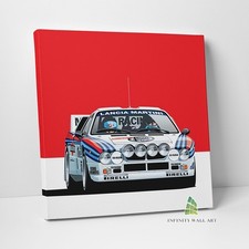 Red Rally Car Canvas Art Wall