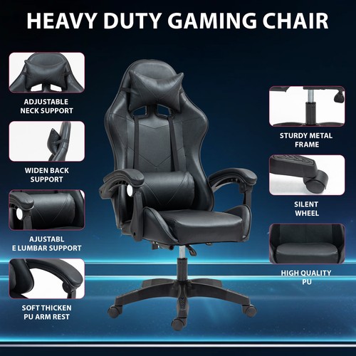 Swivel gaming chair faux - swivel,