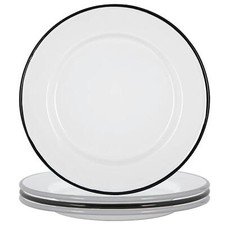 White Enamel Dinner Plates