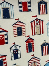 Nautical Beach Huts Fabric