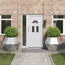 Planter 2 pcs Silver 100 x 100