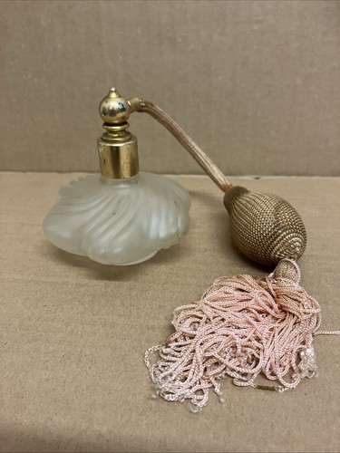 Vintage frosted perfume bottle - vintage,
