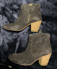 Boden Suede Heeled Boots Blue