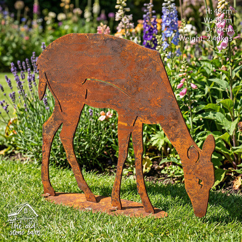 Rusty metal garden - garden, deer