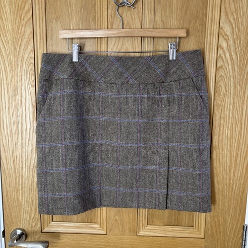 Dubarry tweed check skirt - check, size