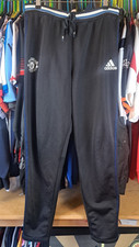 MANCHESTER UNITED 2016 adidas FOOTBALL SOCCER TRACKSUIT TROUSERS BOTTOMS LARGE