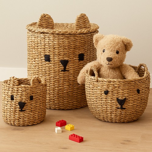 Teddy bear storage baskets - bear,