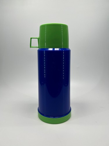 Vintage thermos flask blue - thermos,