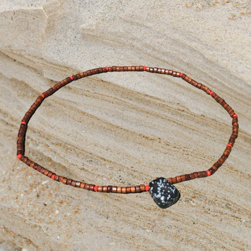 Handmade snowflake obsidian - handmade,